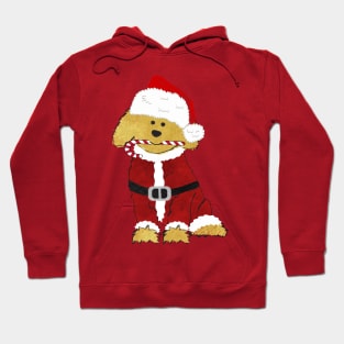 Christmas Goldendoodle Santa Claus Hoodie